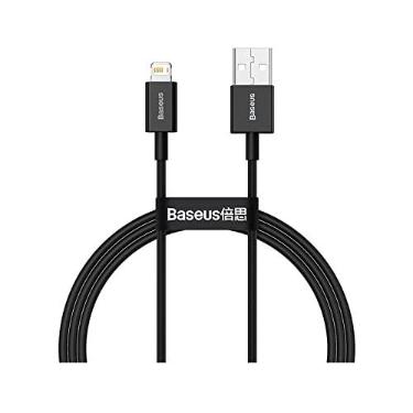 Imagem de Cabo Usb X Lightning Reforçado Baseus 1m Turbo Compatível com iPhone Preto