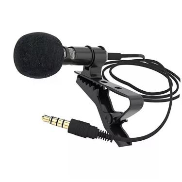 Imagem de Microfone Lapela Omni Direcional Profissional Celular Preto - Waver, P