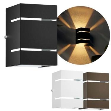 Imagem de Arandela Externa Luminária Parede Muro 2 Frisos MF115 (Preto)