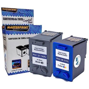 Imagem de Kit Cartucho de Tinta Compatível para 21/27/56 e 22/28/57 Marca Masterprint para J3680 F2180 F4180 F2224 4315 D1560