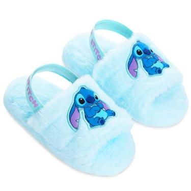 Imagem de Disney Stitch Sapatilhas de casa, antiderrapantes de ponta aberta para menina, azul, 32 EU