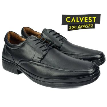 Imagem de Sapato Masculino Calvest 200 gramas em Couro Carneiro Tamanho:39Cor:Pr
