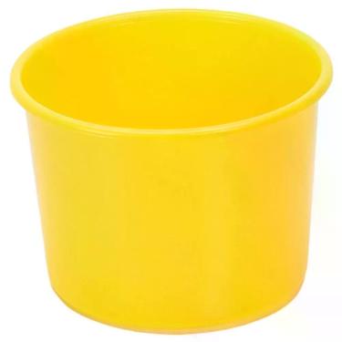 Imagem de Baldinho de Pipoca em Plástico PP Ou PE 1 e 5 l Kit com 20 Unidades Amarelo para Festas e Lembrancinhas OEM
