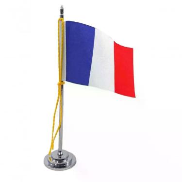Imagem de Mini Bandeira De Mesa Da França 15 Cm Poliéster