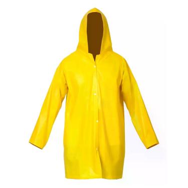 Imagem de Capa de chuva forrada amarela para trabalho resistênte Tamanho GG - Lo