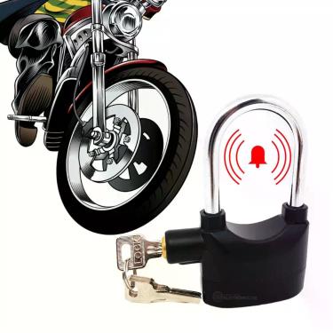 Imagem de Cadeado Anti-furto Alarme Sonoro Bicicleta Moto Alta Qualidade - REF11