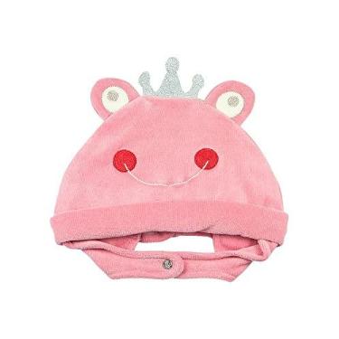 Imagem de Touca Bebê Plush Sapinho - Salmão GG
