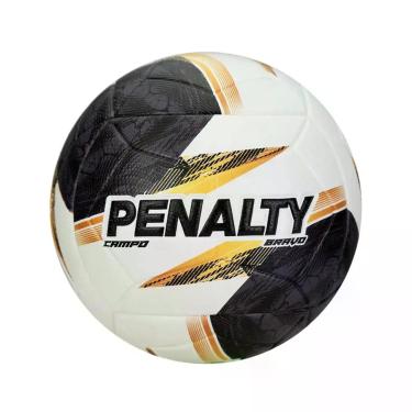 Imagem de Bola de Futebol de Campo Bravo XXVI Branca Preta e Dourada Penalty - 5