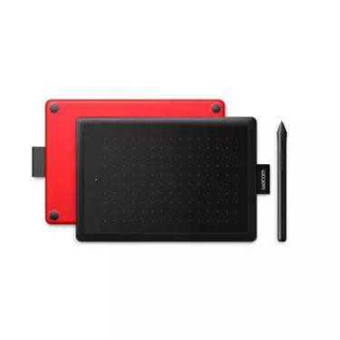 Imagem de Mesa Digitalizadora One By Wacom Ctl472, Pequena, Pen Lp-190k, Preto E Vermelho