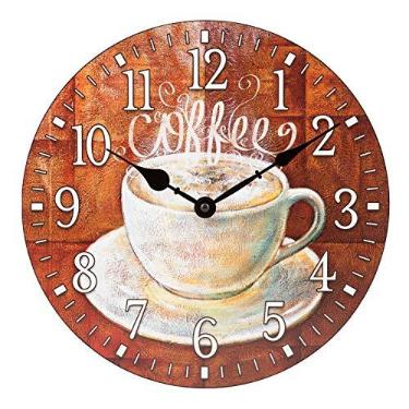Imagem de La Crosse Technology Relógio de parede analógico 404-2631C La Crosse 30,48 cm para decoração de café