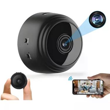 Imagem de Mini Câmera Espiã A9 com Monitoramento Remoto Full HD 1080P Visão Noturna Ângulo 150 graus  Preto Utimix