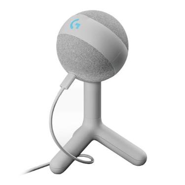 Imagem de Microfone Condensador Gamer Logitech G Yeti Orb com RGB LIGHTSYNC, Captação Cardioide, Conexão USB Plug and Play para Gravação de Conteúdo e Streaming em PC e Mac - Branco