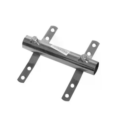 Imagem de Suporte para Antena Lateral Duplo Metalúrgica Almeida Sku 1918 para Instalação em Parede em Aço Galvanizado 30x15x10