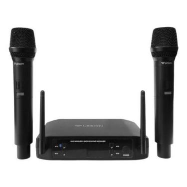 Imagem de Microfone Duplo Sem Fio Profissional Multicanais Ls916 Base Leson, Pre