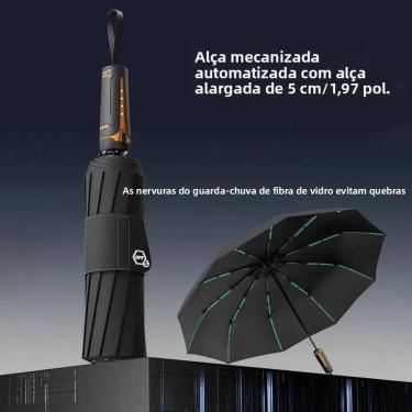 Imagem de Guarda-chuva Mecânico Grande Resistente Ao Vento Com Alça Robusta E Al