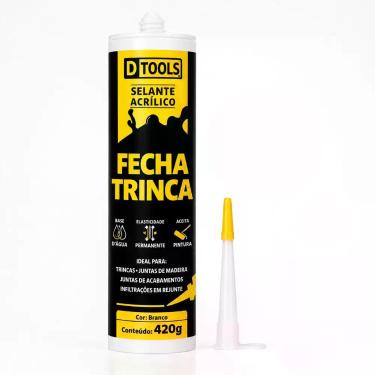 Imagem de Selante Acrílico Fecha Trinca Branco 420g Flexível Pintável Alvenaria 