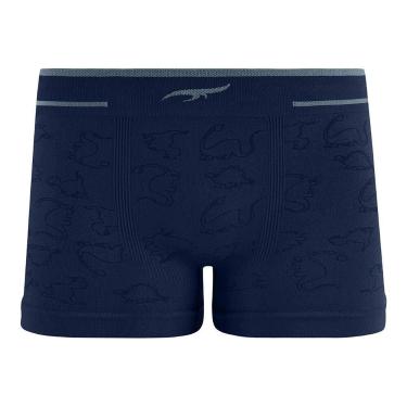 Imagem de Cueca boxer Infantil sem Costura Dinossauro Azul Escuro - Zee Rucci, G