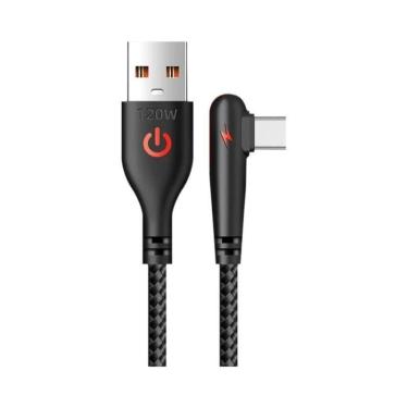 Imagem de Cabo USB Para Tipo-C De Carregamento Rápido 120W Com Conector Em Ângul