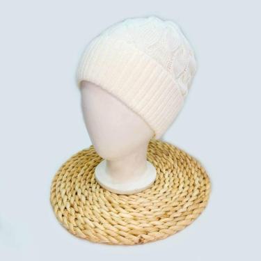 Imagem de Touca De Lã Trançado Feminino Para Inverno Confortável Quente Básico  