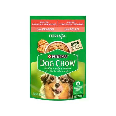 Imagem de Ração Úmida para Cachorro Adulto Sachê - Dog Chow ExtraLife Frango 100