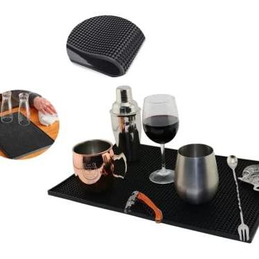 Imagem de Bar Mat 45x30 Cm Tapete Gelo Porta Bebidas Escorredor