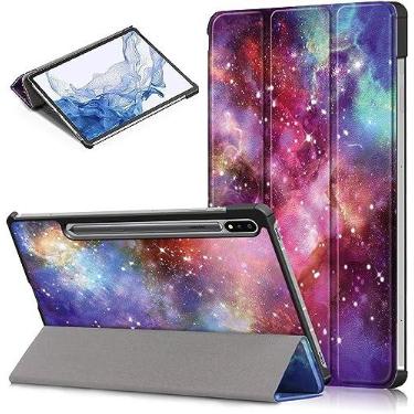 Imagem de zukof Capa inteligente para tablet Samsung Galaxy Tab S9 (2023) de 11 polegadas (SM-X710/SM-X716B/SM-X718U) – Capa protetora dobrável com suporte fino para despertar/hibernar automaticamente, suporta