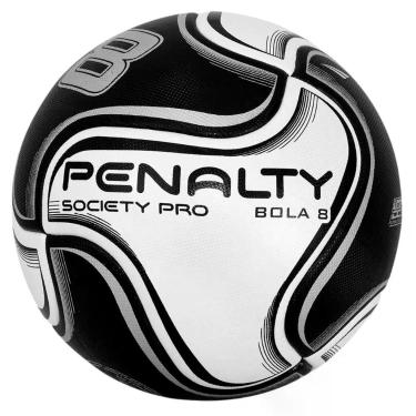 Imagem de Bola Society Penalty 5416431110 8 Pro XXIV, Preto, Branco, Prata, UN
