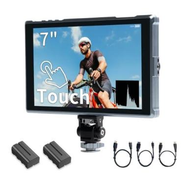 Imagem de FEELWORLD FW759 17.8 cm 400nit HD IPS Screen Field DSLR Camera Monitor | Histograma de pico de foco de entrada HDMI 4K, cor falsa, leve para cineastas iniciantes, videografistas, filmagens