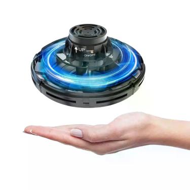 Imagem de Disco Spinner Voa Divertido Led Drone Bomerang Brilha 360 Preto Castel