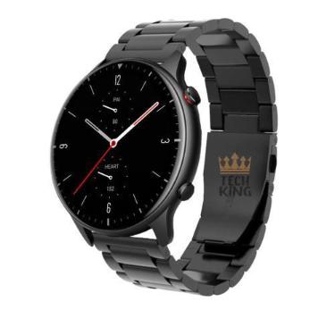 Imagem de Pulseira De Aço Inoxidável Para Smartwatch para Gtr2 - TechKing, Preto