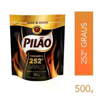 Imagem de Café Pilão Torrado e Moído 252 Graus Abre e Fecha 500g
