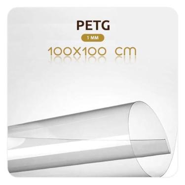 Imagem de Placa De Acrílico 100x100 cm Petg chapa Cristal Transparente 1 mm