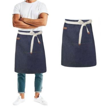Imagem de Avental de Cintura Jeans Algodao Garçom Bartender 10un - CASACHA