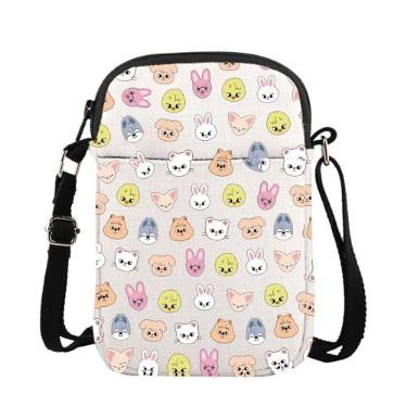 Imagem de BLUPARK Bolsa Transversal SKZ Bolsa de Ombro K-POP Bolsa de Presente SKZ Merchandise Bolsa de Viagem SKZ Mini Estampada Feminina