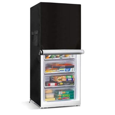 Imagem de Bitubi Capa vertical para freezers, capa de geladeira externa, à prova d'água, à prova de poeira, à prova de sol, 58 cm L x 58 cm P x 146 cm A. Adequado para a maioria dos minifreezers compactos