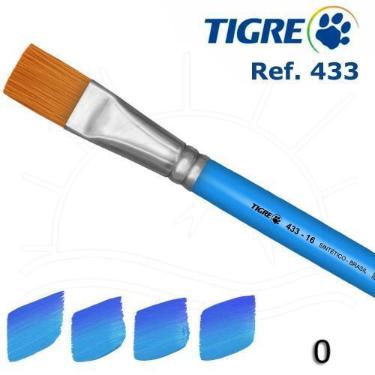 Imagem de Pincel Tigre 433 - Chato Sintético Dourado, 0