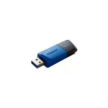 Imagem de Pen Drive 64GB Kingston Data Traveler Exodia M, USB 3.2, Preto e Azul - DTXM/64GB