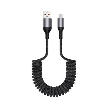 Imagem de Cabo De Carregamento USB-C Trançado E Extensível Para iPhone 14 15 16 