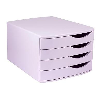 Imagem de Maxcril Gaveteiro Lilás Pastel de Plástico – Organizador de Mesa com Gavetas para Escritório e Home Office
