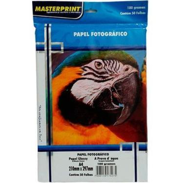 Imagem de Kit 5 Pacotes de Papel Fotográfico 180gr Glossy p/ Lembranças, Convite