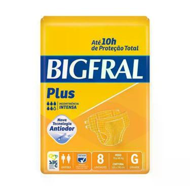 Imagem de Fralda geriatrica bigfral plus g 8 unidades - POMPOM PRODUTOS HIGIENIC