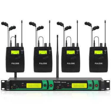 Imagem de Sistema de monitoramento intra-auricular sem fio FULODE F-4000, alcanc