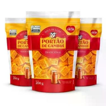 Imagem de Kit 3 Doce de Leite Tradicional PORTÃO DO CAMBUI Pouch 200g - Portão D