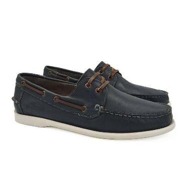 Imagem de Sapato Samello Deckshoes Gran Couro Latego Marinho Dockside, 42, Marin