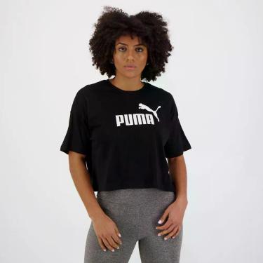 Imagem de Cropped Puma Ess Logo Feminino Preto, GG
