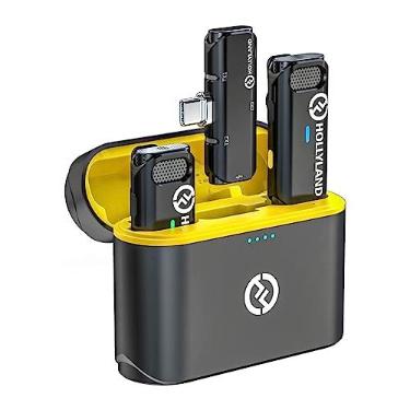 Imagem de Sistema Microfone Lapela Hollyland Lark C1 p/Usb C Design Compacto Ideal para entrevista Gravações Áudio Profissional para Podcasts