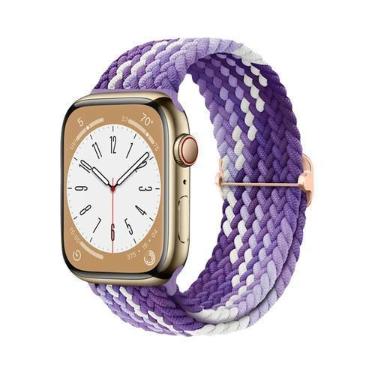 Imagem de Pulseira De Elástico Trançado Solo Loop Para Apple Watch De 45mm 44mm 