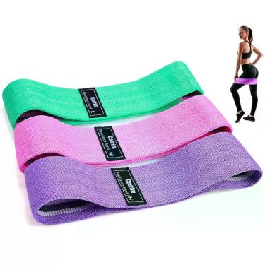 Imagem de Kit 3  Faixas Elásticas De Exercício Hip Bands Diferentes - BELLATOR