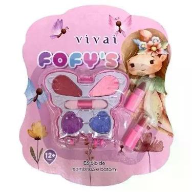 Imagem de Estojo de Sombras e Batom Infantil Fofys Vivai