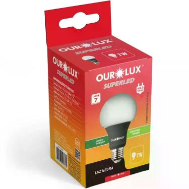 Imagem de Lâmpada Superled de Luz Negra de 7 Watts Bivolt E27 01292 Ourolux Lampada Superled Luz Negra 7w
